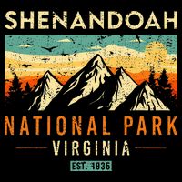 Shenandoah Est. 1935 Retro Virginia National Park Cooling Performance Crew T-Shirt