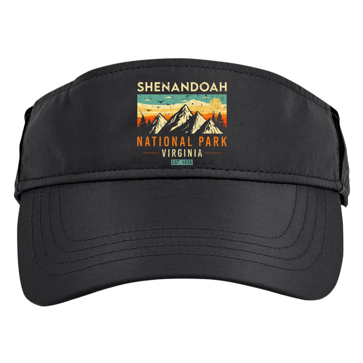 Shenandoah Est. 1935 Retro Virginia National Park Adult Drive Performance Visor