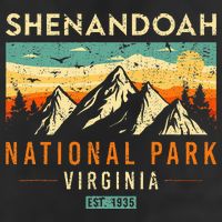 Shenandoah Est. 1935 Retro Virginia National Park Adult Drive Performance Visor