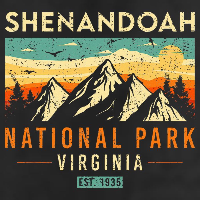 Shenandoah Est. 1935 Retro Virginia National Park Adult Drive Performance Visor