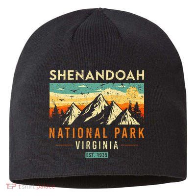 Shenandoah Est. 1935 Retro Virginia National Park Sustainable Beanie