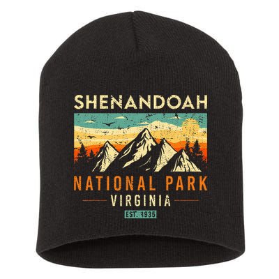 Shenandoah Est. 1935 Retro Virginia National Park Short Acrylic Beanie