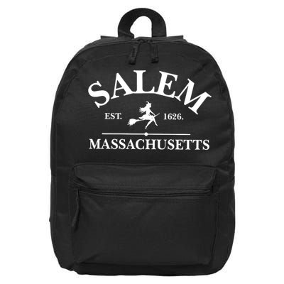 Salem Est 1626 Massachusetts Halloween Witch Wizard 16 in Basic Backpack