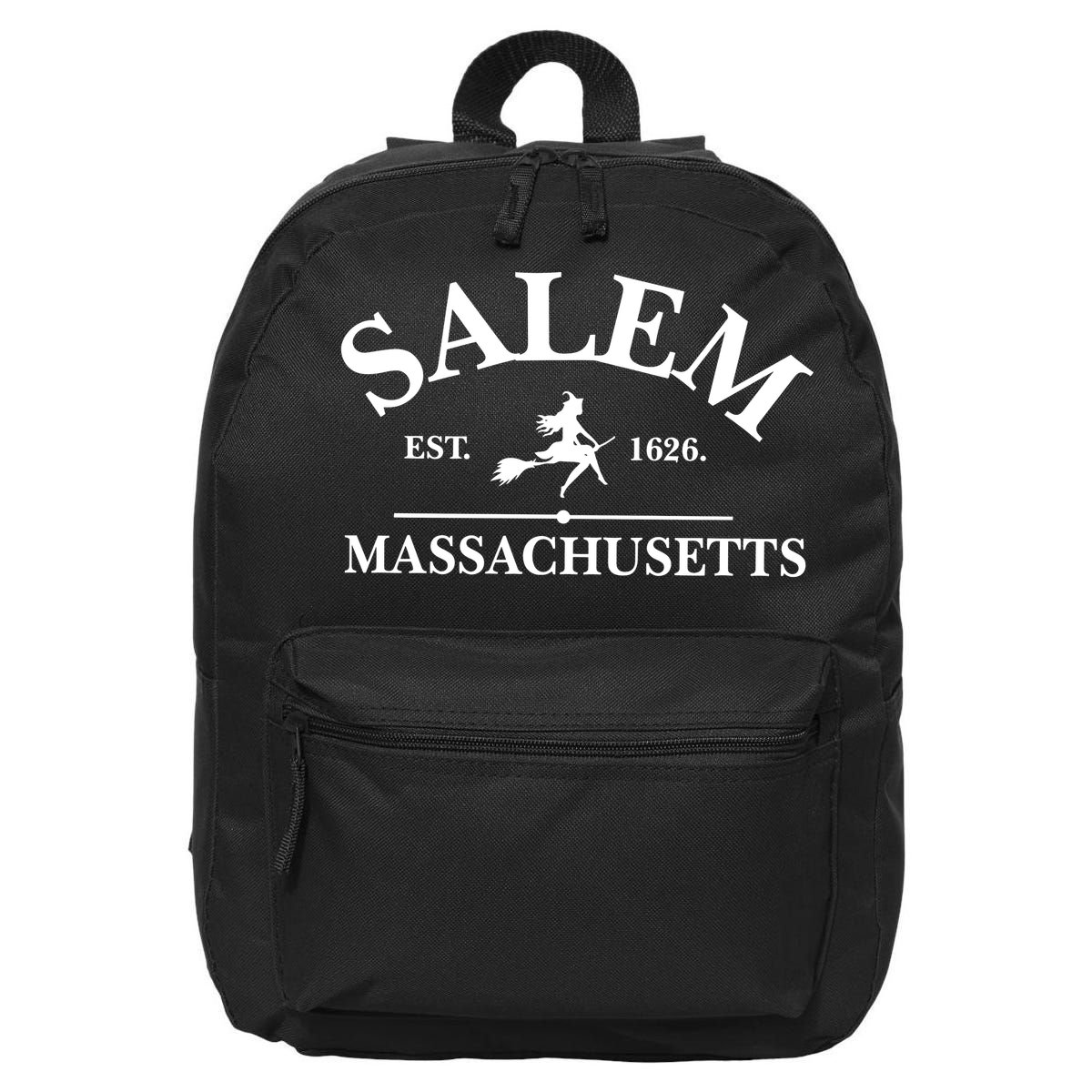 Salem Est 1626 Massachusetts Halloween Witch Wizard 16 in Basic Backpack
