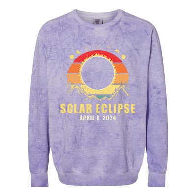 Solar Eclipse 2024 Total Solar Eclipse April 8 2024 Colorblast Crewneck Sweatshirt