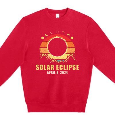 Solar Eclipse 2024 Total Solar Eclipse April 8 2024 Premium Crewneck Sweatshirt