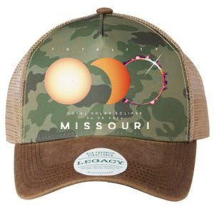 Solar Eclipse 2024 Missouri Total Eclipse American Graphic Legacy Tie Dye Trucker Hat