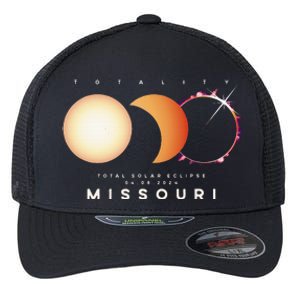 Solar Eclipse 2024 Missouri Total Eclipse American Graphic Flexfit Unipanel Trucker Cap