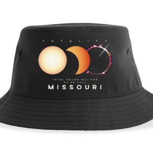 Solar Eclipse 2024 Missouri Total Eclipse American Graphic Sustainable Bucket Hat