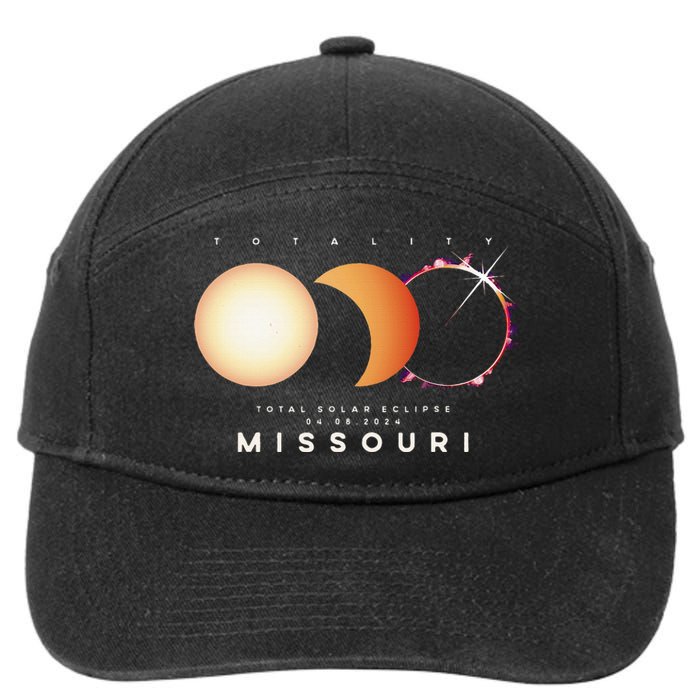 Solar Eclipse 2024 Missouri Total Eclipse American Graphic 7-Panel Snapback Hat