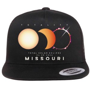 Solar Eclipse 2024 Missouri Total Eclipse American Graphic Flat Bill Trucker Hat