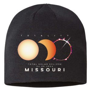 Solar Eclipse 2024 Missouri Total Eclipse American Graphic Sustainable Beanie