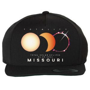 Solar Eclipse 2024 Missouri Total Eclipse American Graphic Wool Snapback Cap