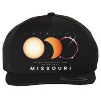 Solar Eclipse 2024 Missouri Total Eclipse American Graphic Wool Snapback Cap