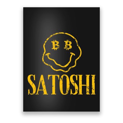 Satoshi Est 2009 Bitcoin Creator Blockchain Currency Poster