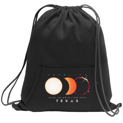 Solar Eclipse 2024 Texas Total Eclipse America Graphic Sweatshirt Cinch Pack Bag