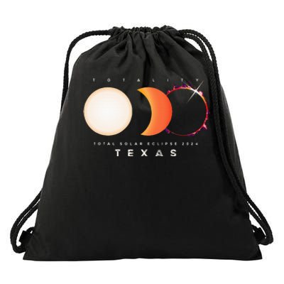 Solar Eclipse 2024 Texas Total Eclipse America Graphic Drawstring Bag