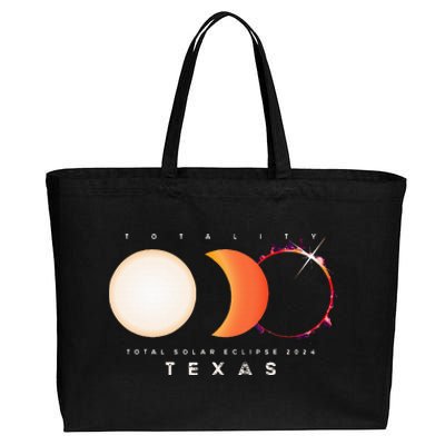 Solar Eclipse 2024 Texas Total Eclipse America Graphic Cotton Canvas Jumbo Tote