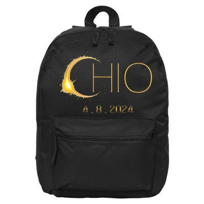 Solar Eclipse 2024 Total Solar Eclipse State Ohio 16 in Basic Backpack