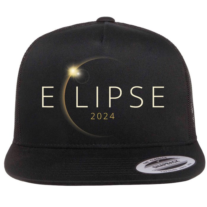 Solar Eclipse 2024 Total Solar Eclipse 4.08.24 Flat Bill Trucker Hat