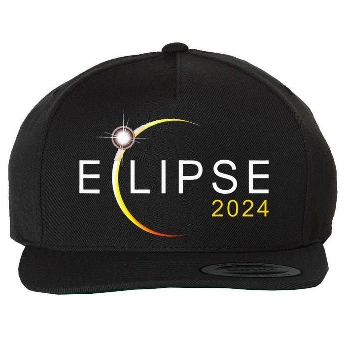 Solar Eclipse 2024 Total Solar Eclipse 4.08.24 Wool Snapback Cap