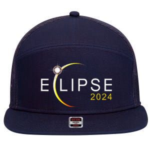 Solar Eclipse 2024 Total Solar Eclipse 4.08.24 7 Panel Mesh Trucker Snapback Hat