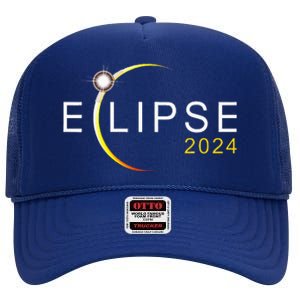 Solar Eclipse 2024 Total Solar Eclipse 4.08.24 High Crown Mesh Back Trucker Hat