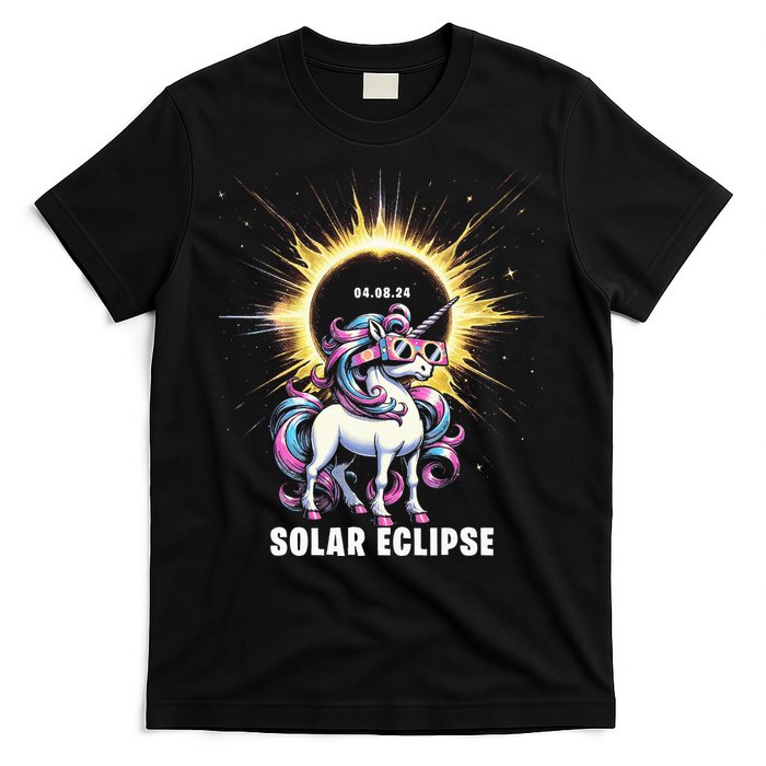 Solar Eclipse 2024 Total Eclipse April 8th 24 Unicorn T-Shirt