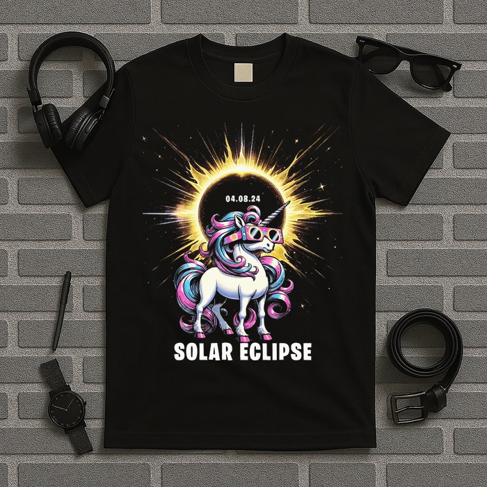 Solar Eclipse 2024 Total Eclipse April 8th 24 Unicorn T-Shirt