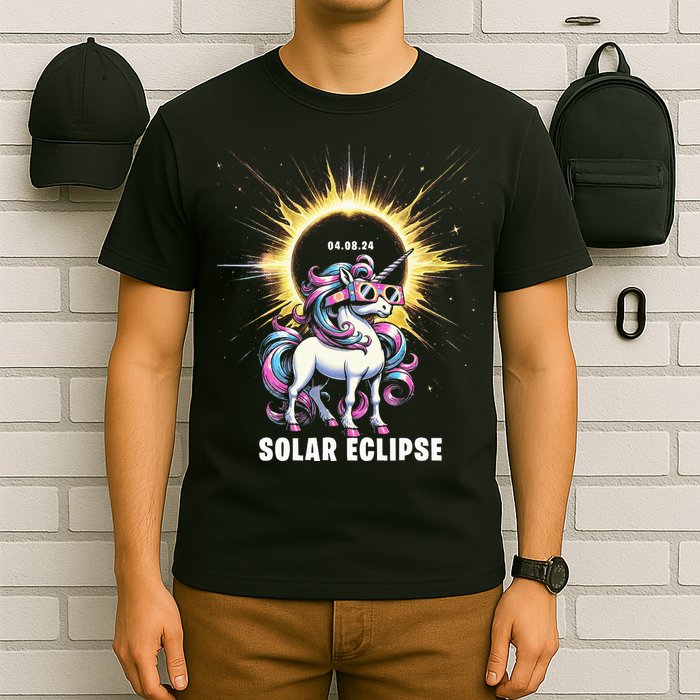 Solar Eclipse 2024 Total Eclipse April 8th 24 Unicorn T-Shirt