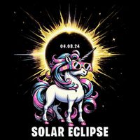 Solar Eclipse 2024 Total Eclipse April 8th 24 Unicorn T-Shirt
