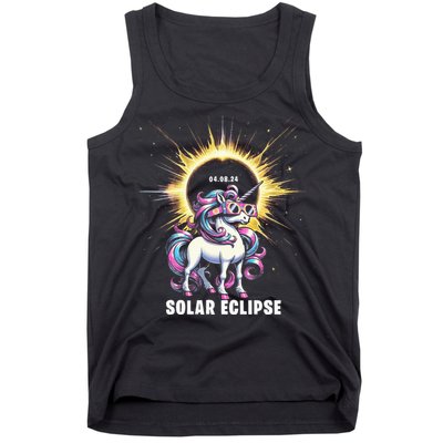 Solar Eclipse 2024 Total Eclipse April 8th 24 Unicorn Tank Top