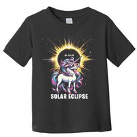 Solar Eclipse 2024 Total Eclipse April 8th 24 Unicorn Toddler T-Shirt