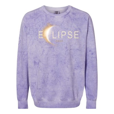 Solar Eclipse 2024 Colorblast Crewneck Sweatshirt