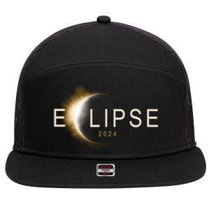 Solar Eclipse 2024 7 Panel Mesh Trucker Snapback Hat