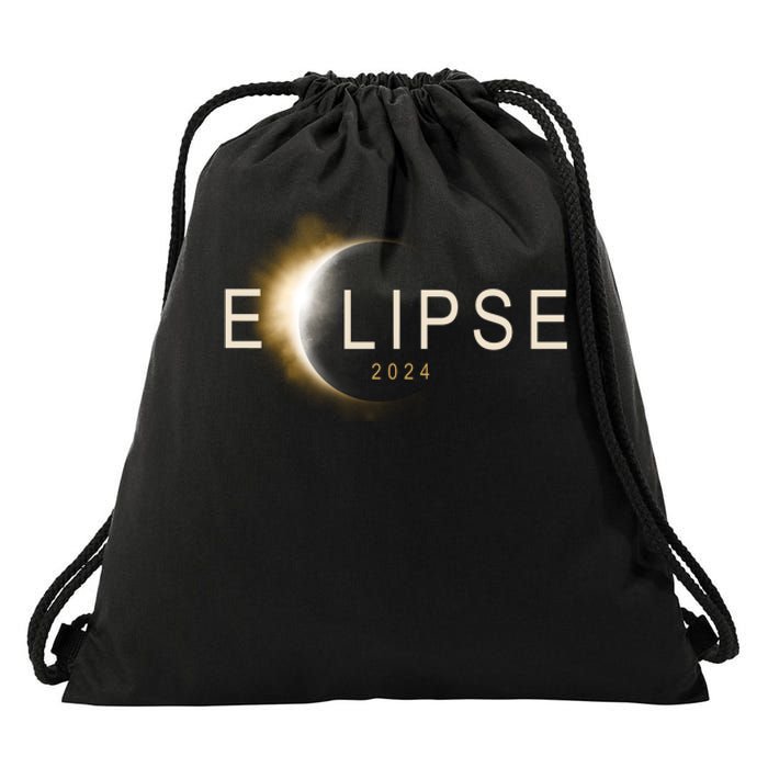 Solar Eclipse 2024 Drawstring Bag