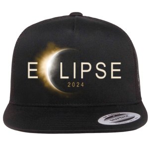 Solar Eclipse 2024 Flat Bill Trucker Hat