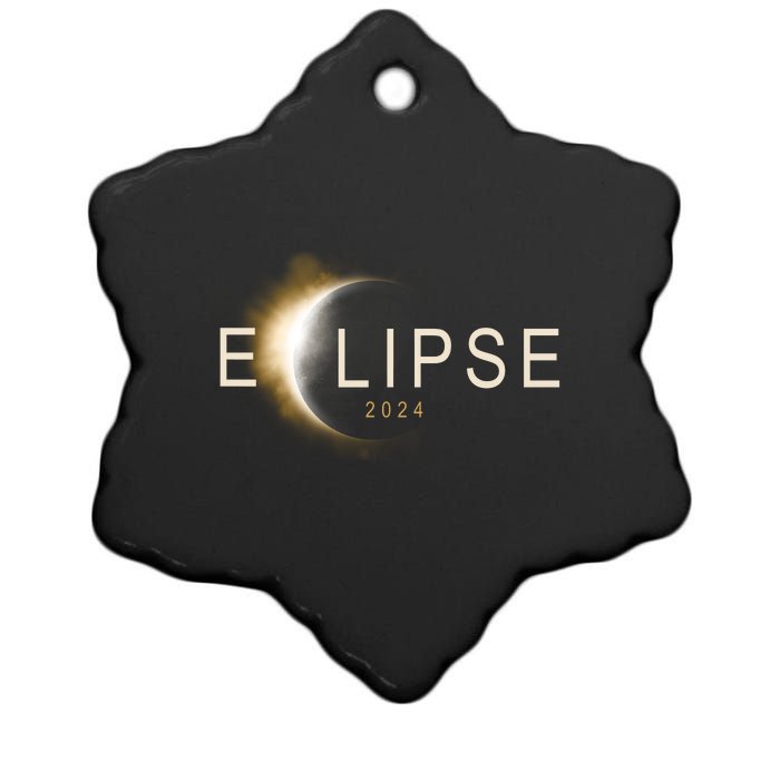 Solar Eclipse 2024 Ceramic Star Ornament