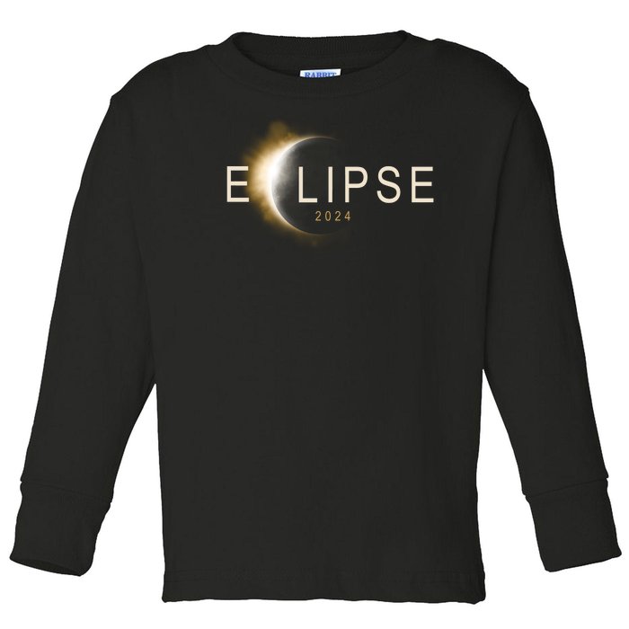 Solar Eclipse 2024 Toddler Long Sleeve Shirt