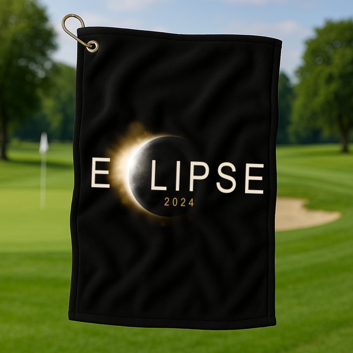 Solar Eclipse 2024 Golf Towel