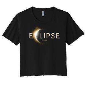 Solar Eclipse 2024 Women's Crop Top Tee