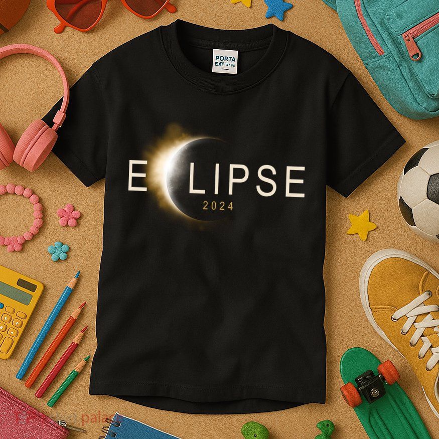 Solar Eclipse 2024 Kids T-Shirt