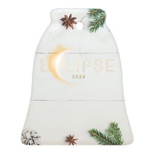 Solar Eclipse 2024 Ceramic Bell Ornament