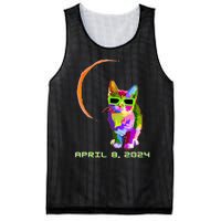 Solar Eclipse 2024 Cat Wearing Solar Eclipse Glasses Mesh Reversible Basketball Jersey Tank