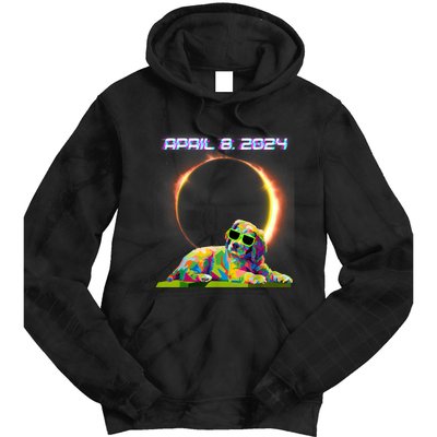 Solar Eclipse 2024 April 8 Dog Solar Eclipse Glasses Tie Dye Hoodie