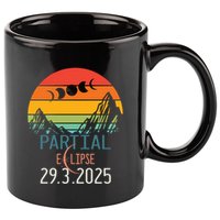 Solar Eclipse 2025 Funny Partial Solar Eclipse 2025 29 March Great Gift 11oz C Handle Ceramic Mug