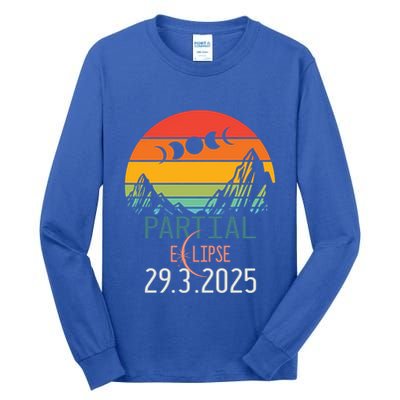 Solar Eclipse 2025 Funny Partial Solar Eclipse 2025 29 March Great Gift Tall Long Sleeve T-Shirt