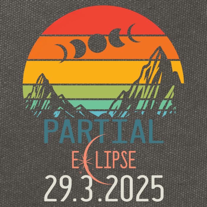 Solar Eclipse 2025 Funny Partial Solar Eclipse 2025 29 March Great Gift Cotton Canvas Backpack