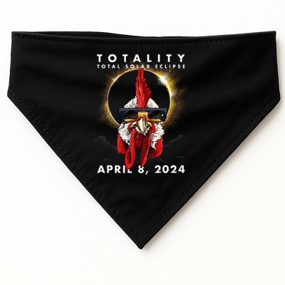 Solar Eclipse 2024 Chicken Rooster USA-Made Doggie Bandana