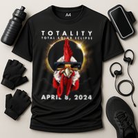 Solar Eclipse 2024 Chicken Rooster Cooling Performance Crew T-Shirt